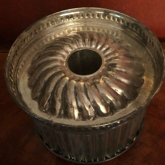 ROWOCO Kitchen Vintage Tin Pudding Mold With Lid Bundt Cake Jelly